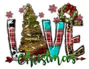 Sublimation Print Love Christmas Tree Ready to Press Heat Transfer