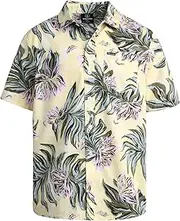 [Volcom] Boys Button Down Shirt - Casual Woven Cotton Short Sleeve Hawaiian Shirt - Summer Collared Shirts for Boys (8-16)