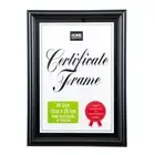4PCE Document & Certificate Frame A4 Matte Black Bevel Edges Home Master