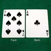 7 of Spades, Ace of Clubs, Double Face - OFFICIAL - Bicycle Gaff Playing Card