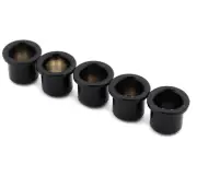 Set of 5, 9.5mm (3/8") Smooth, Short Bass String Ferrules - BLACK