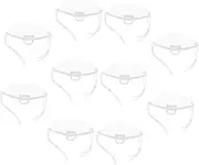Luxshiny Trimming Face Protection Cover 10pcs Professional Spit Mask Nose Guard for Catering