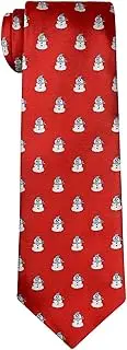 [Retreez] Christmas Cheerful Snowman Woven Boy's Tie - 8-10 years