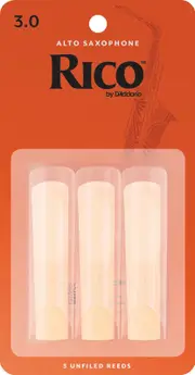 Rico Alto Sax Reeds, Strength 3.0, 3-pack