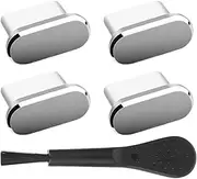 Type C Dust Plug,Port Protector Set of 4 | Portable USB Port Plug with Cleaning Brush for Tablet Mobile Phone Road Trip Travel Camping Hiking Outdoor