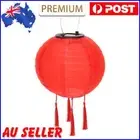 12inch LED Solar Lantern Waterproof Outdoor Hanging Global Light (Red)