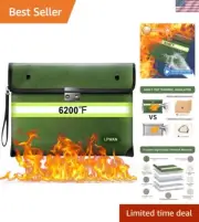 Secure 6200°F Document Storage Bag with Combination Lock and Reflective Safety
