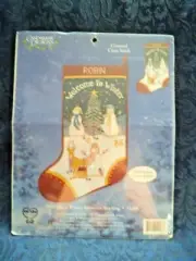 CANDAMAR WELCOME TO WINTER SNOWMEN STOCKING CROSS-STITCH KIT 51408