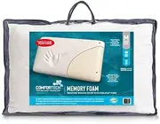 Tontine Allergy Sensitive Medium Support Pillow Duo Pack – Medium Height & Softness – BioGuard Anti-Microbial Protection, Natural Cotton Cover – Machine Washable, Australian Made