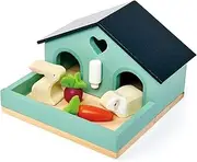 Tender Leaf Toys Pet Rabbit Set - Wooden Dolls House Pet Set