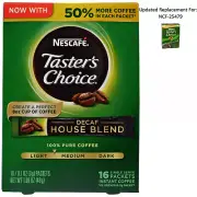 Nescafe, Taster's Choice, Instant Coffee, Decaf House Blend, 16 Single Serve Oz