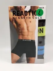 3PK K COLE Men S L XL Waistband Logo Breathable Micro Mesh Boxer Briefs Assorted