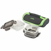 Seal O Fresh Borosilicate Microwavable Glass Lunch Box Square 2 Pieces
