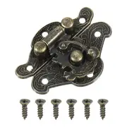 Hasp Clasp Latch Lock, 38 x 30mm Decorative Retro Toggle Latch, Bronze