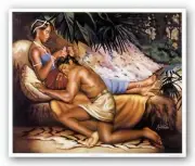 Samson and Deliliah Aaron Hicks African American Art Print 20x24