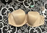 Elomi Smoothing Underwire Strapless Bra Women 48DD Plus Molded Cup Nude New Nwt