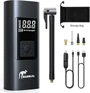 Portable Air Compressor Tyre inflator, Tyre Pressure Gauge,150 PSI-6000mAh Air Pump, Car Tire Inflator, Motorcycle Tire Inflator, Bike Pump, Ball Pump