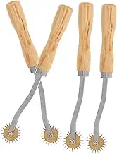 PLAFOPE 4Pcs Sewing Tracing Wheel for Leather Fabric Canvas Overstitch Wheel Portable Pattern Cutting Tool Crafts Tracing Wheel DIY Hand Leather Tools