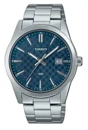 Casio Collection MTP-VD03D-2A2 Blue Dial Grey Stainless Steel Mens Watch