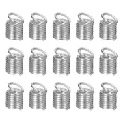 400Pcs Coil Cord Ends, 5.5x9mm Iron Spring Tube Cap Clasps Silver White