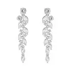 MYJS Paloma Drop Earrings With Swarovski Crystals Rhodium Plated