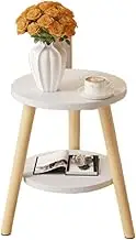 Practical Double Tier Storage Coffee Table Round Coffee Table Easy to Assemble Coffee Table Bedroom Living Room Coffee Table Sturdy