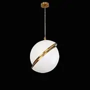 TONFON Wrought Iron Globe Chandelier Milky White Acrylic Lampshade Pendant Light Simple Creative Hanging Light for Kitchen Island Living Room Bedroom Bedside Dining Room Hallway Ceiling Light Fixture(