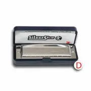 Hohner Silver Star Harmonica Key of D Ideal First Blues Folk Harp - FREE Lessons