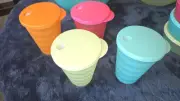 TUPPERWARE Impressions SPRING Set Of 4 CUPS w/lids