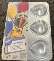 Wilton MINI BALLOONS Aluminum Baking Pan 1992 New Sealed Six Individual Pans