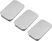 Tiardey Rectangular Tin with Sliding Lid Travel Storage Container Storage Container for Small Items Mini Gift Box Lip Balm Box Pack of 3