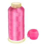 Polyester Embroidery Thread and Thread Spools Savers Kit, Dark Hot Pink Pink