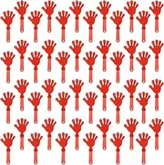ZCYSRLQIN 100 Pieces Coral Red Hand Clappers 7.5 Inch Clappers Noisemakers Noise Makers Party Favors Plastic Clapper Sporting Events Cheers Ball Dance Basketball Football Noisemakers （Coral Red）