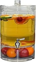Beverage Containers 6.4/8.9L Beverage Dispenser, Large Capacity Clear Glass Drink Dispenser with Faucet, Cold Water Tank, Iced Tea Pitcher Gift