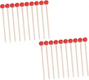 BESTonZON 20pcs Wooden Piano Hammers Toys for Boys and Girls Training Mallets Baby Music Percussion Set