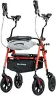 ELENKER All Terrain Upright Rollator Walker with Seat, Foldable Stand up Walkers