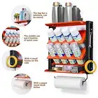 4Tier Wall Mounted Spray Can Storage Rack Organiser Garage Shed Paint Tool Shelf