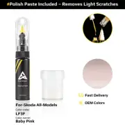 Touch Up Paint For Skoda All Models LF3F Baby Pink With Polish Paste