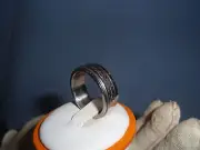 Gorgeous Classic Stainless Steel Spinner Ring Sz 10