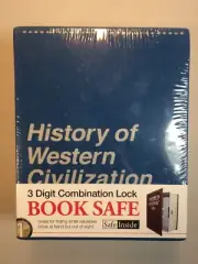 3 DIGIT COMBINATION LOCK SAFE BOOK HISTORY OF WESTERN CIVILIZATION NEW SEALED