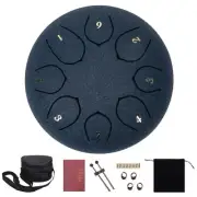 6-inch Tongue Drum 8-tone C Tune Steel Tongue Drum With Drum Mallet Finger Picks