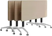 Modern Mobile Training Table, Folding Conference Room Tables, Mobile Training Seminar Table, Office Meeting Table with Wheels, Large Business Tables, for Office Conference