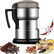 Electric Spice Grinder, 400W Spice Blender All Stainless Steel Body,Grinder for Kitchen 200G Portable & Compact, High Speed Crushing, for Coffee Bean,Spices,Herbs,Nuts,Grains,Seeds