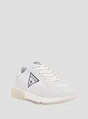 GUESS Women's White Melany Logo Low Top Sneakers Size: 6, Synthetic