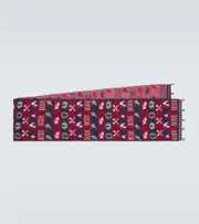[Bode] Bode Sporting alpaca jacquard scarf One Size burgundy