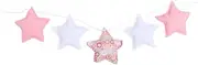 SHOWERORO Hanging Star String Decor North European Style Crib Room Decor Baby Tent Cotton Fabric