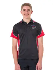 Yrs7-8 SS Navy/Red Polo With Emb