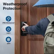 Front Door Lock App Keyless Entry 6-in-1 Bluetooth Fingerprint Handle Keypad