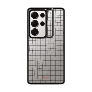 Galaxy S25 Ultra Impact Ring Stand Case Wavy Grid by Poketo