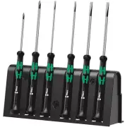 Wera 05118150001 Micro Slotted/Phillips Precision Screwdriver Set, 6 Piece